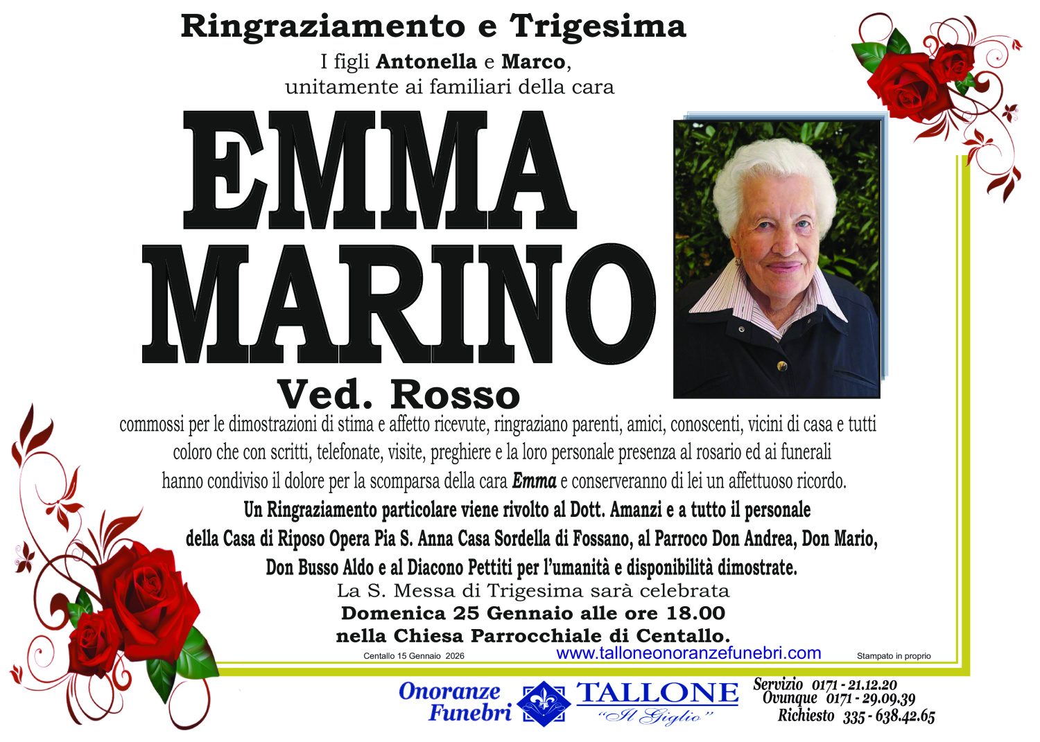 <br />
<b>Warning</b>:  Undefined variable $info in <b>/home/tallone/public_html/ringraziamenti.php</b> on line <b>68</b><br />
Emma Marino